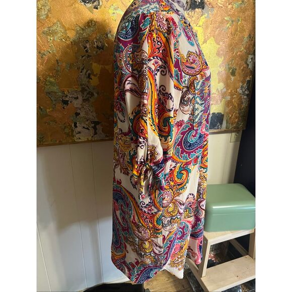 Fig & Flower colorful Paisley shift dress XL - Picture 4 of 9